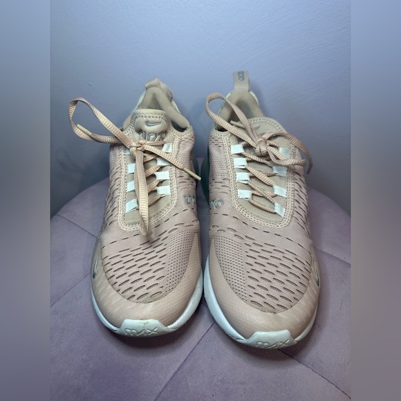 Nike Air Max 270 Pink Oxford Metallic Silver Sneakers Size 7 - Picture 2 of 5